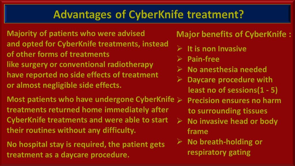 Advantages of Cyber-Knife treatments - Best Cyber-knife treatments in India - CMCS Health.